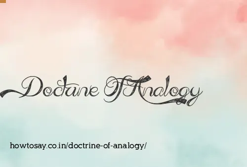 Doctrine Of Analogy