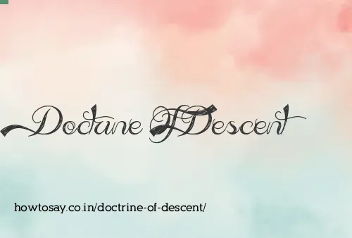 Doctrine Of Descent