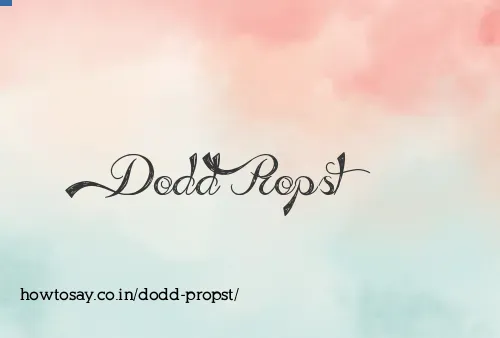 Dodd Propst