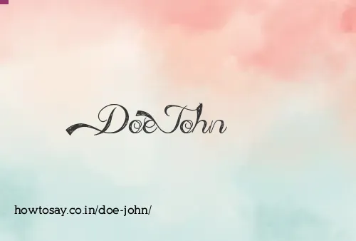 Doe John