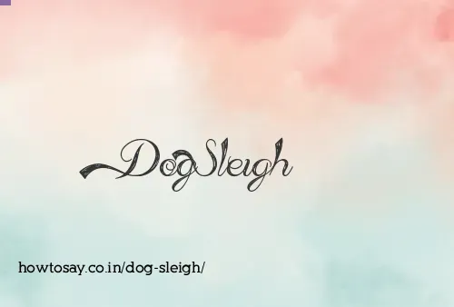 Dog Sleigh