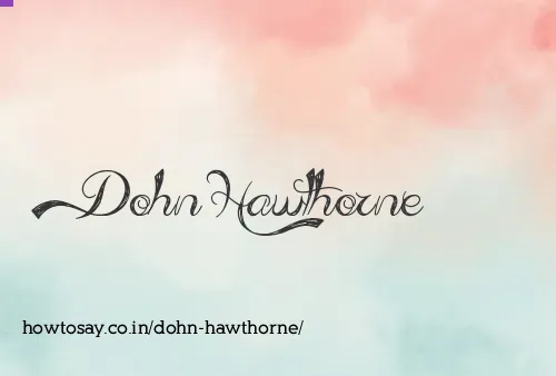 Dohn Hawthorne