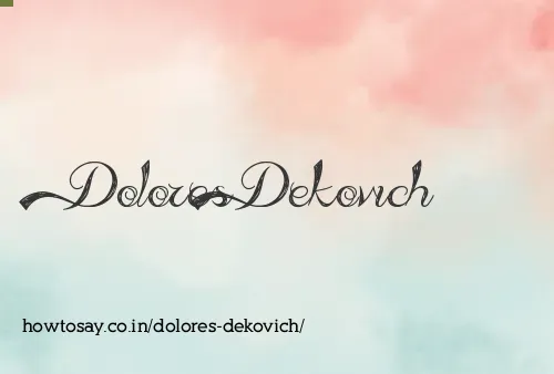 Dolores Dekovich