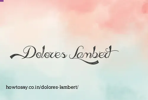 Dolores Lambert