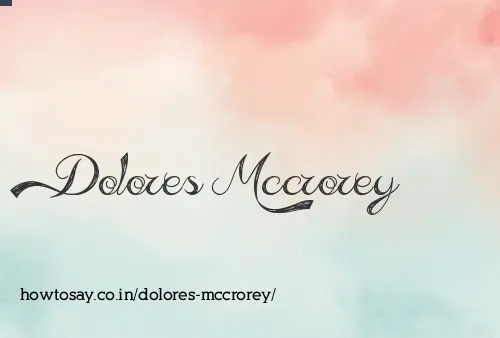 Dolores Mccrorey