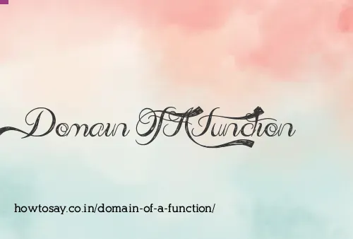 Domain Of A Function