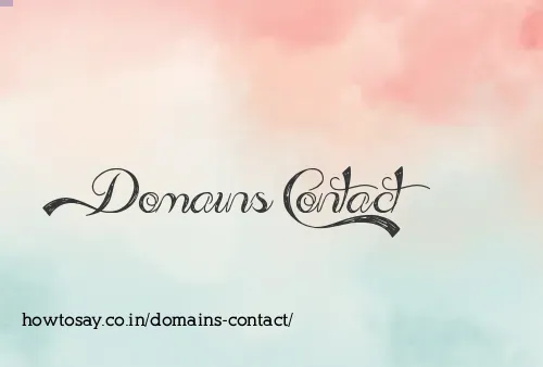 Domains Contact