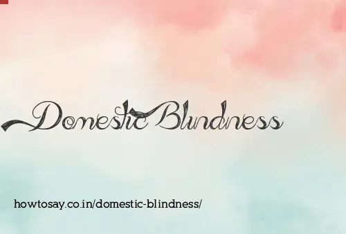 Domestic Blindness