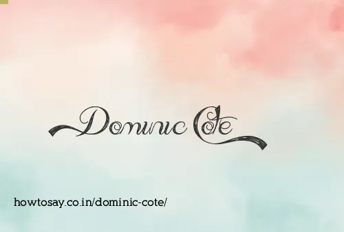 Dominic Cote