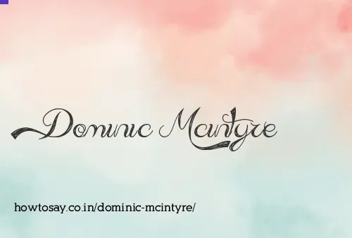 Dominic Mcintyre