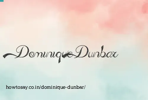Dominique Dunbar