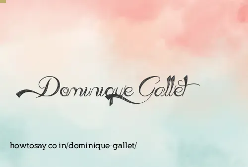 Dominique Gallet