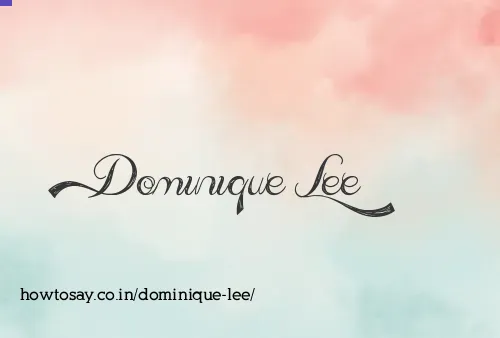 Dominique Lee