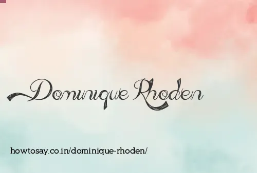 Dominique Rhoden