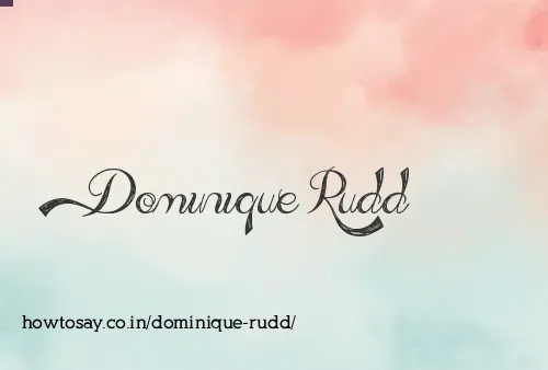 Dominique Rudd