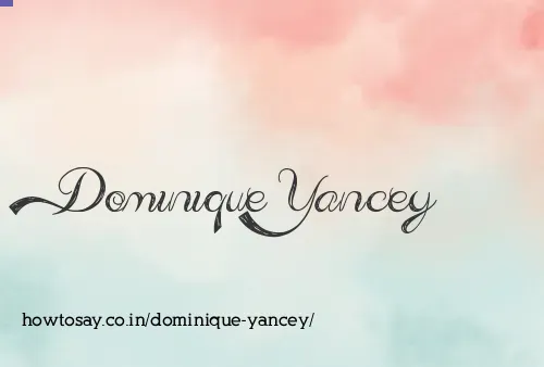 Dominique Yancey