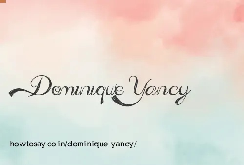 Dominique Yancy
