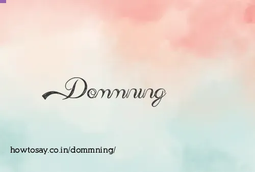Dommning