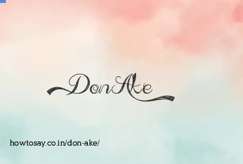 Don Ake