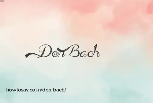 Don Bach
