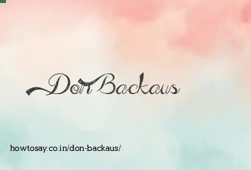 Don Backaus