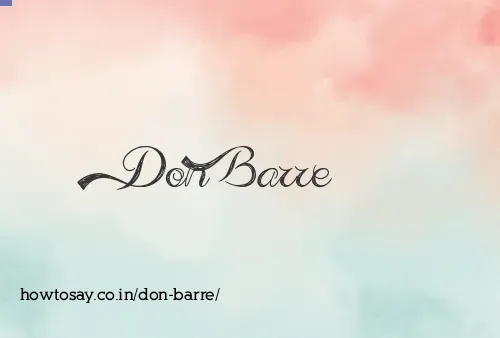 Don Barre