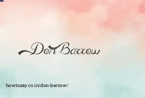 Don Barrow