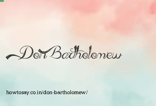 Don Bartholomew