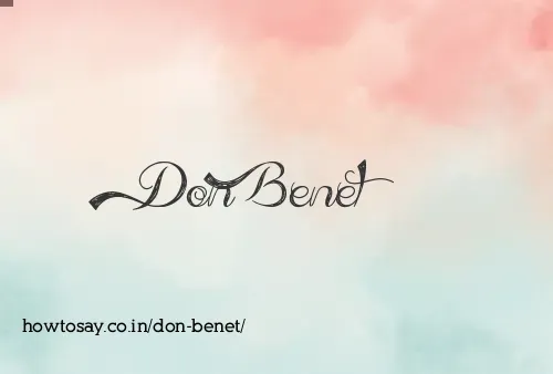 Don Benet