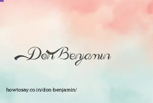 Don Benjamin