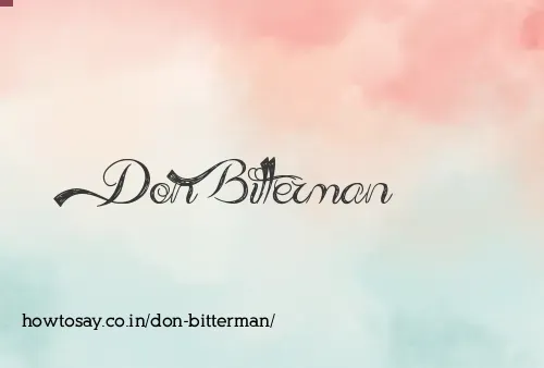 Don Bitterman