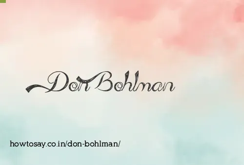 Don Bohlman