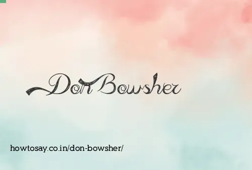 Don Bowsher