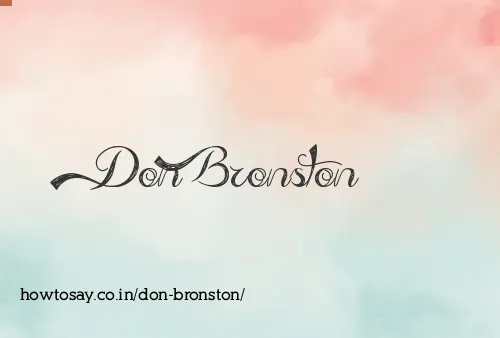 Don Bronston