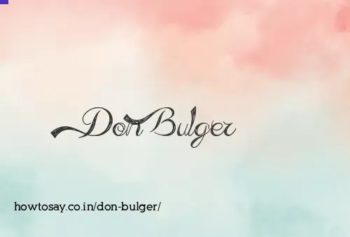 Don Bulger