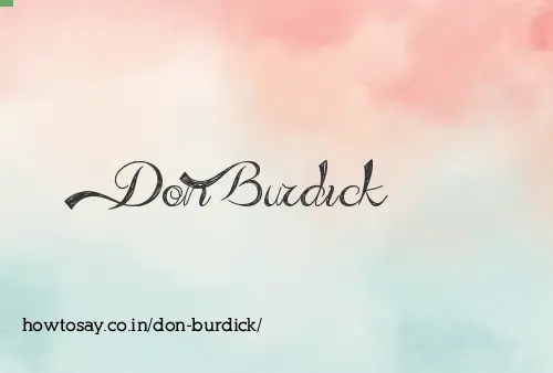 Don Burdick