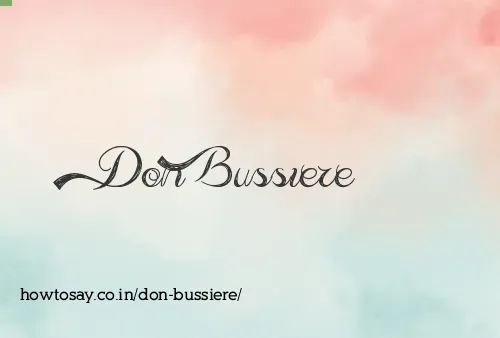 Don Bussiere