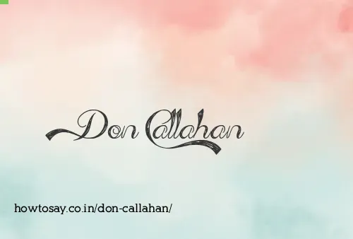 Don Callahan