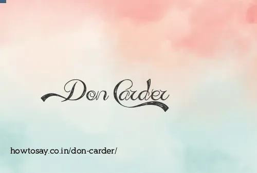 Don Carder
