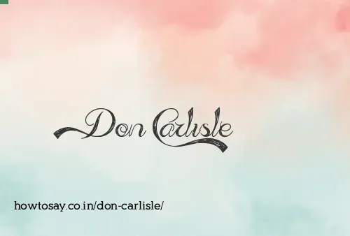 Don Carlisle