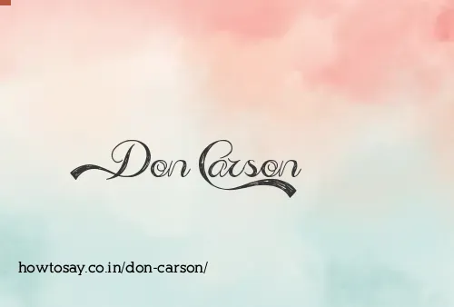 Don Carson