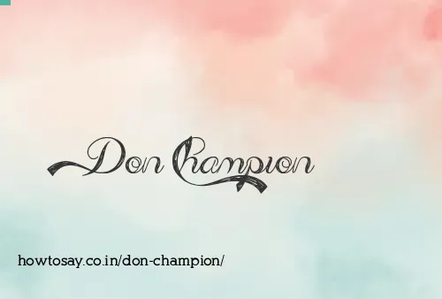 Don Champion