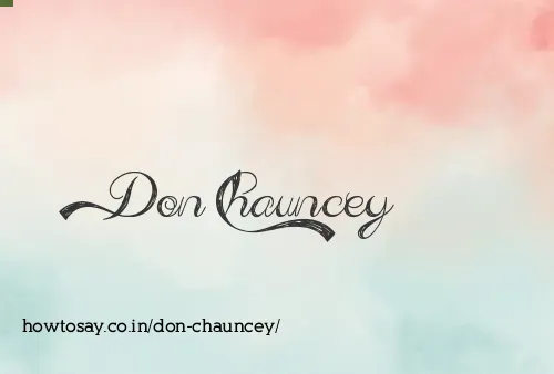 Don Chauncey
