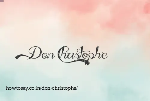Don Christophe