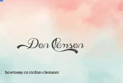 Don Clemson