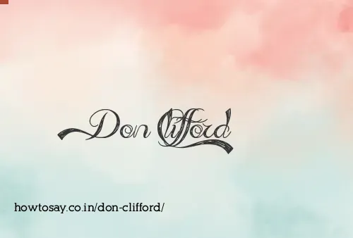 Don Clifford