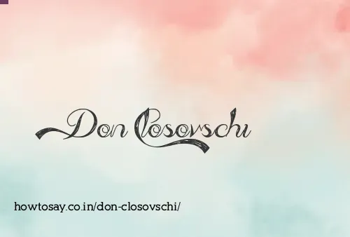 Don Closovschi