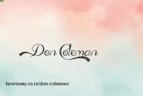 Don Coleman
