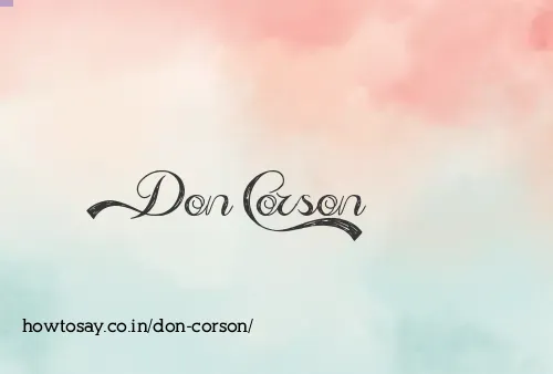 Don Corson