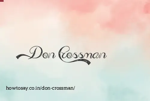 Don Crossman